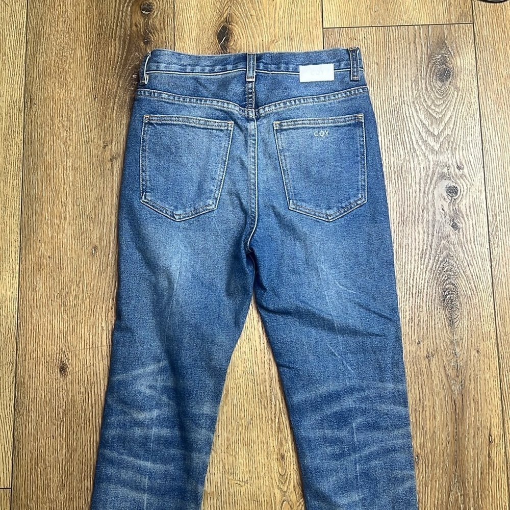 CQY Medium Wash High Rise Raw Hem Skinny Jeans Size 25 - Picture 4 of 9